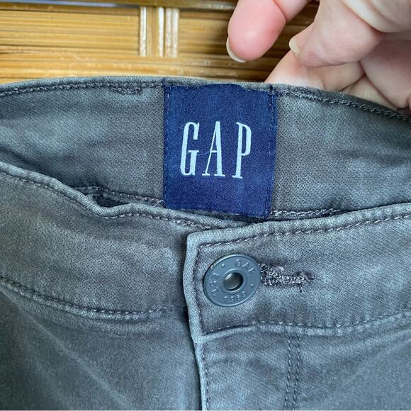 GAP Gray Chinos Versatile Cotton-Blend size 14 stretch skinny minimalist - Picture 2 of 7